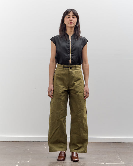MAN-TLE High Wide Pants, Field Wax