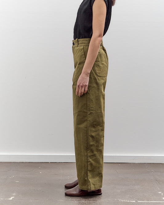 MAN-TLE High Wide Pants, Field Wax