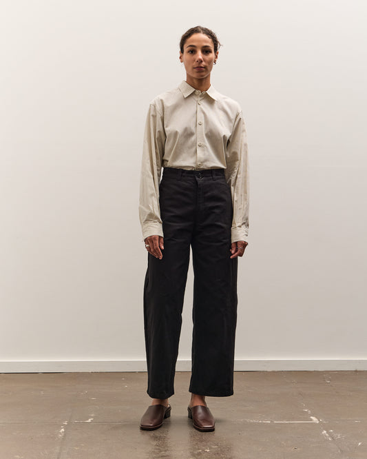 MAN-TLE W-R0P4 High Wide Pant, Black Wax