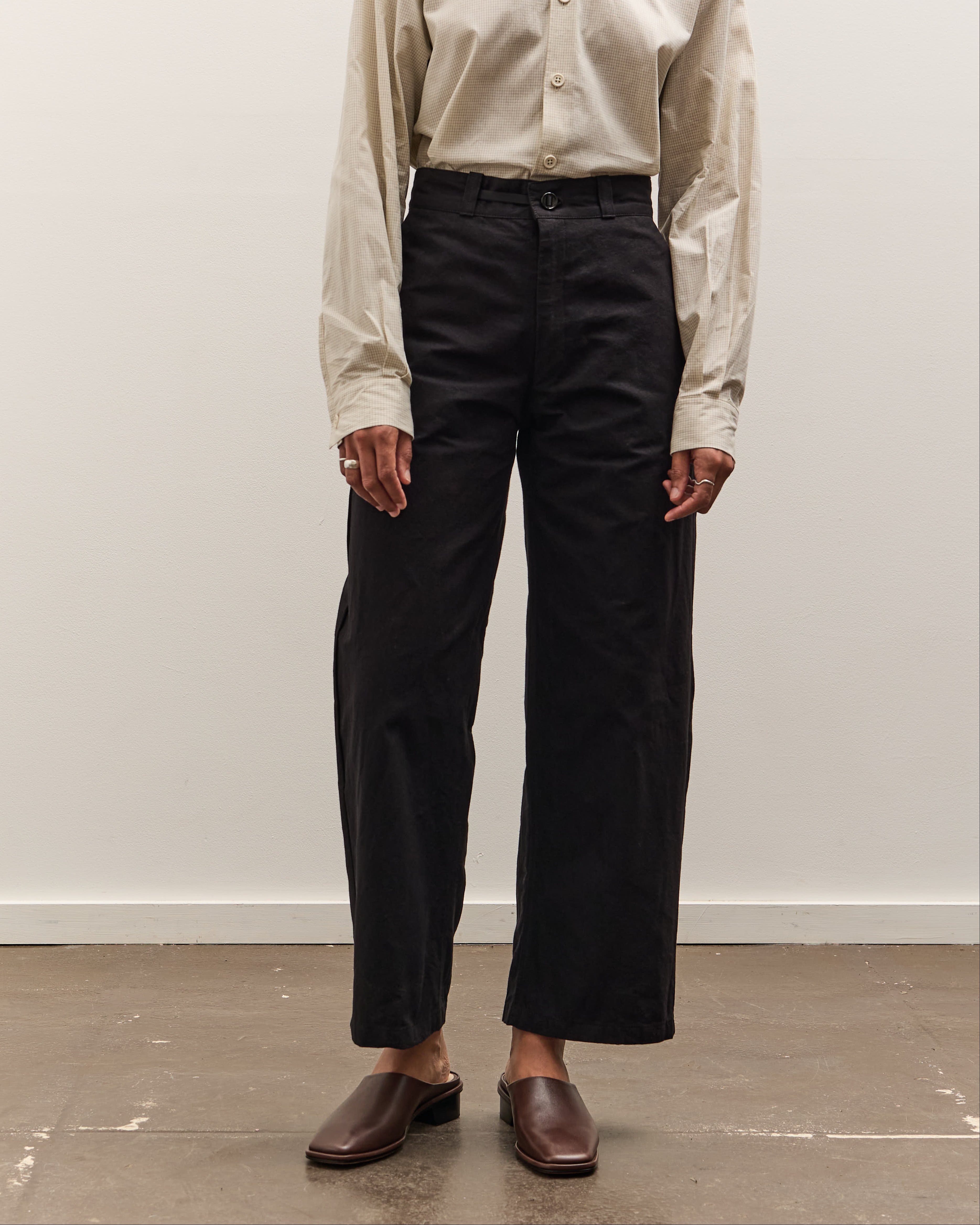 MAN-TLE W-R0P4 High Wide Pant, Black Wax – Glasswing