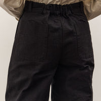MAN-TLE W-R0P4 High Wide Pant, Black Wax
