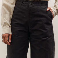 MAN-TLE W-R0P4 High Wide Pant, Black Wax