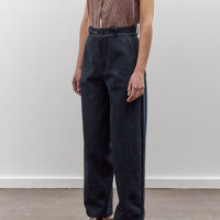 MAN-TLE High Wide Pants, Navy Slub Denim