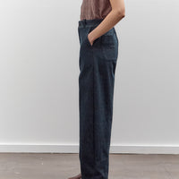 MAN-TLE High Wide Pants, Navy Slub Denim