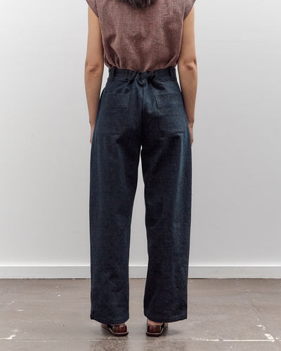 MAN-TLE High Wide Pants, Navy Slub Denim