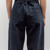MAN-TLE High Wide Pants, Navy Slub Denim