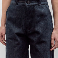 MAN-TLE High Wide Pants, Navy Slub Denim
