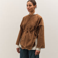 MAN-TLE W-R19S7 Long Cross Cardigan, Brown