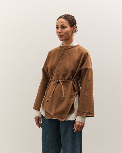 MAN-TLE W-R19S7 Long Cross Cardigan, Brown