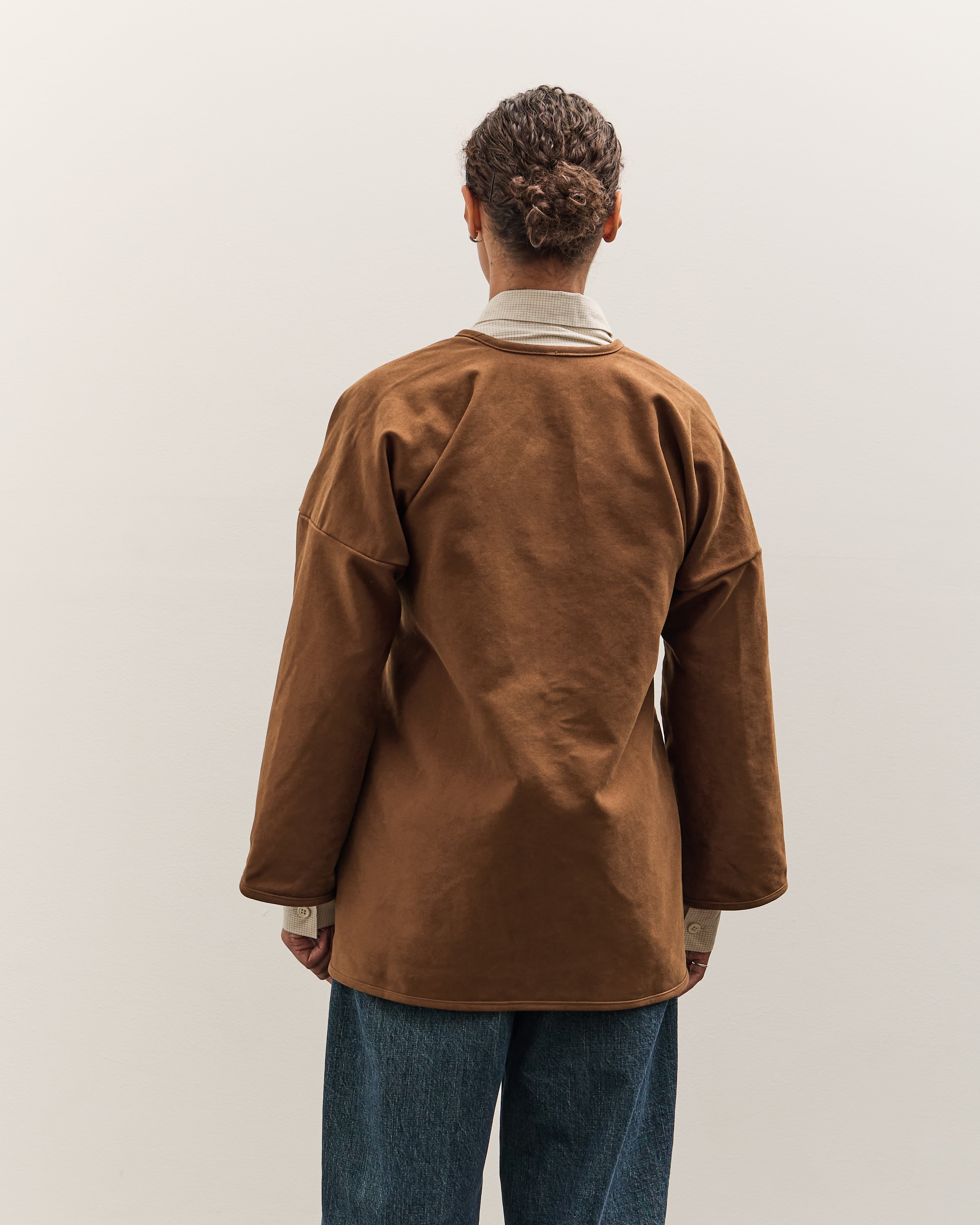 MAN-TLE W-R19S7 Long Cross Cardigan, Brown – Glasswing