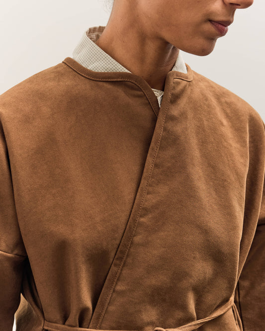 MAN-TLE W-R19S7 Long Cross Cardigan, Brown