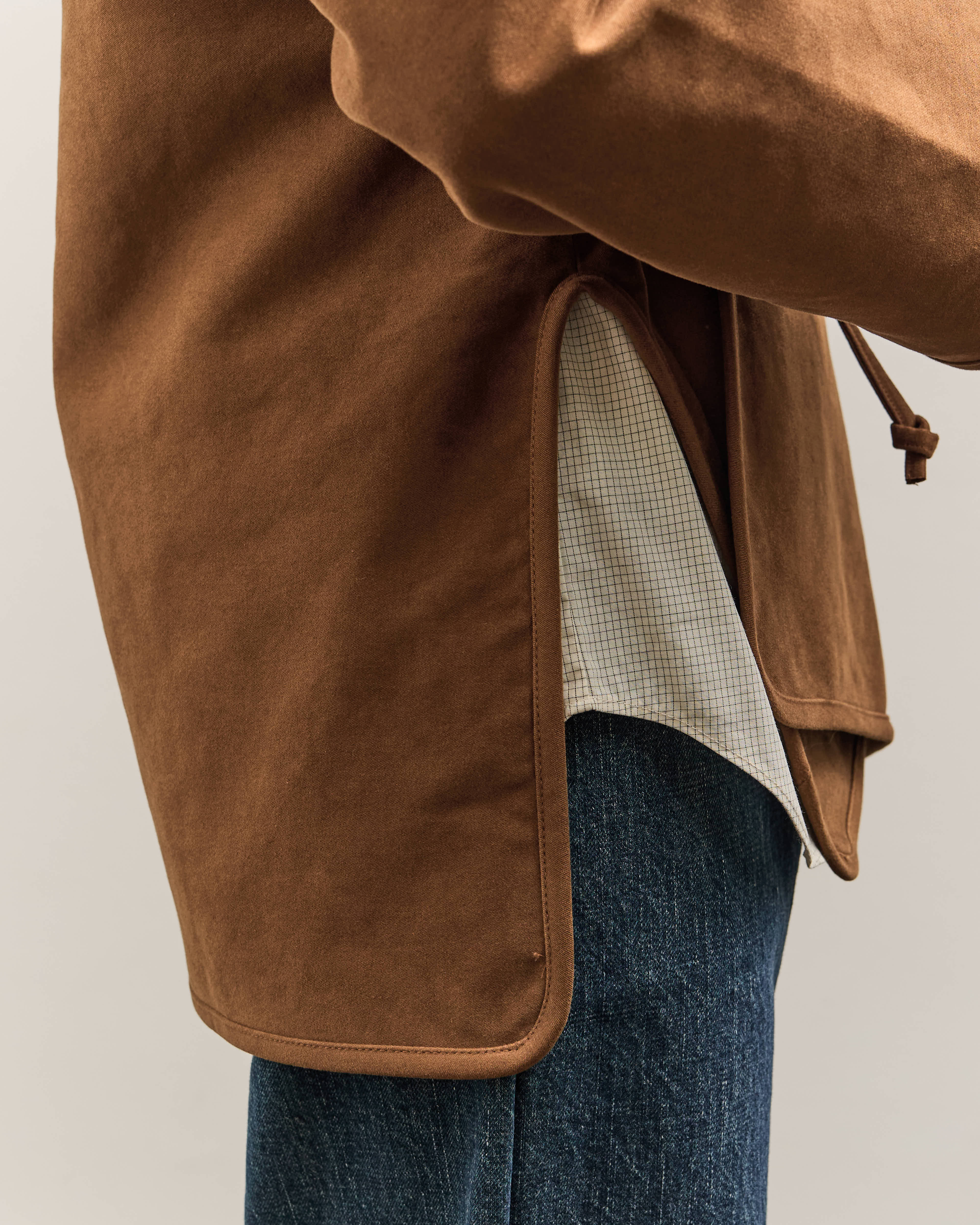 MAN-TLE W-R19S7 Long Cross Cardigan, Brown – Glasswing