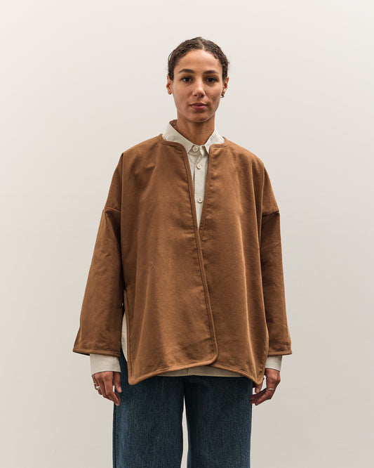 MAN-TLE W-R19S7 Long Cross Cardigan, Brown