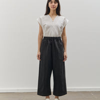MAN-TLE W-R18P3 Tuck Pant, Black Bamboo