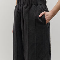 MAN-TLE W-R18P3 Tuck Pant, Black Bamboo