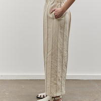 MAN-TLE W-R18P3 Tuck Pant, Unbleached Bamboo