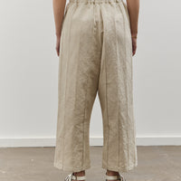 MAN-TLE W-R18P3 Tuck Pant, Unbleached Bamboo