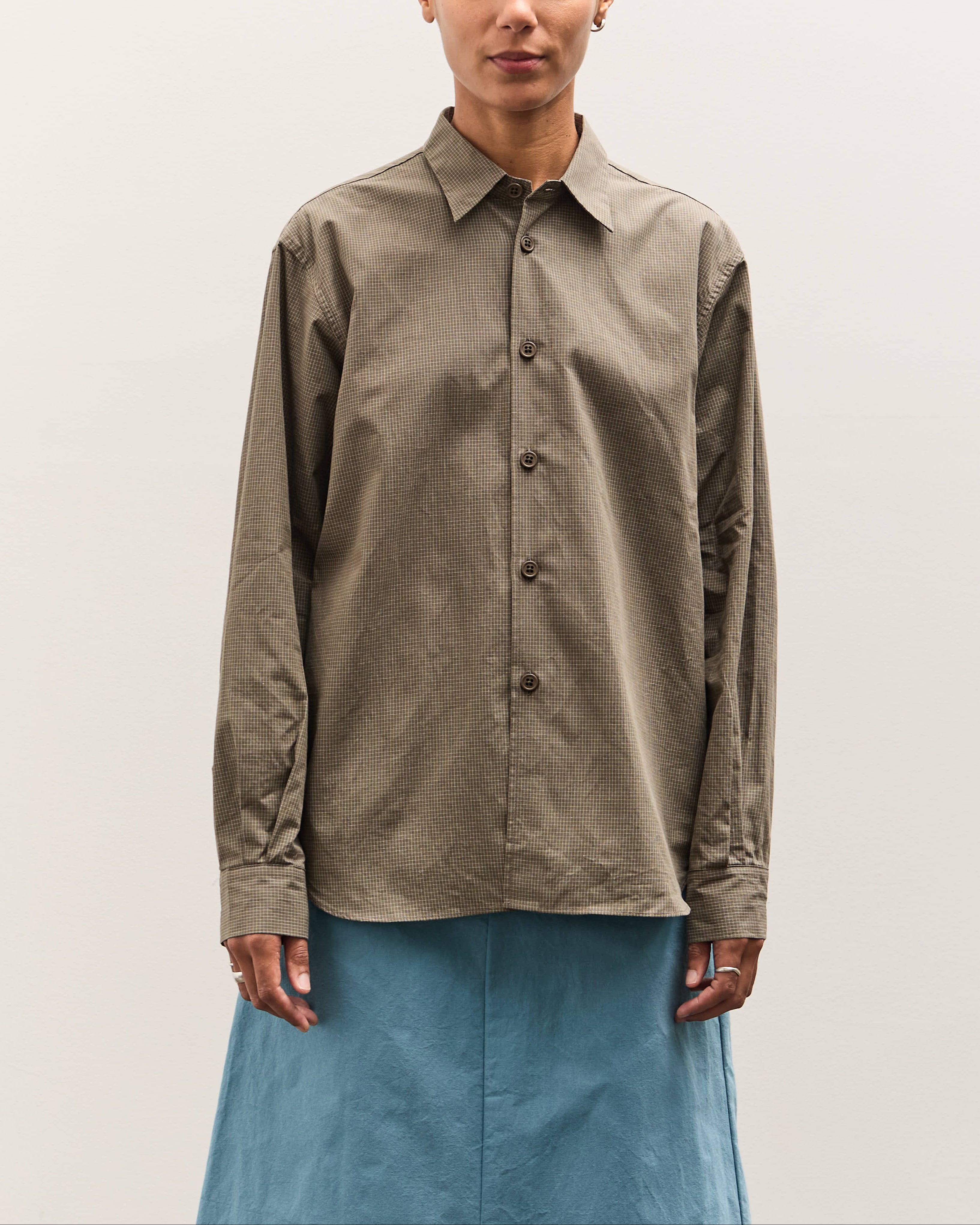 MAN-TLE R19S8 Weather Shirt, Historic Grid – Glasswing