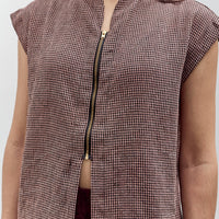 MAN-TLE Zip Tank, Bengara Gingham