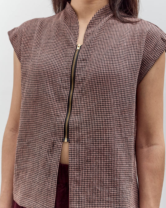 MAN-TLE Zip Tank, Bengara Gingham