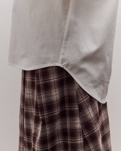 Asymmetric Cotton Shirt, White
