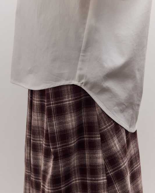 Asymmetric Cotton Shirt, White