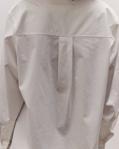 Asymmetric Cotton Shirt, White