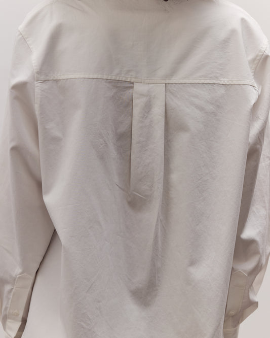 Asymmetric Cotton Shirt, White