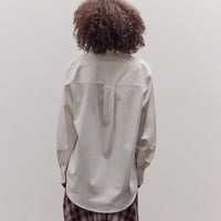 Asymmetric Cotton Shirt, White
