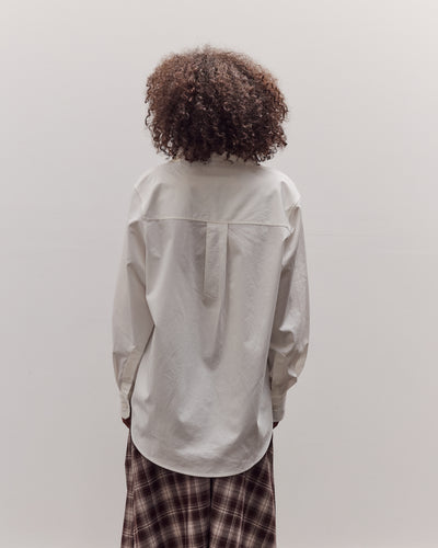 Asymmetric Cotton Shirt, White