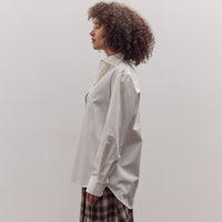 Asymmetric Cotton Shirt, White
