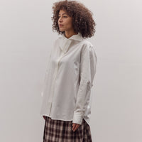 Asymmetric Cotton Shirt, White