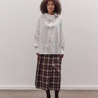 Asymmetric Cotton Shirt, White