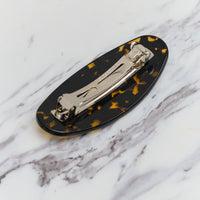 Machete Jumbo Oval Barrette, Dark Tortoise