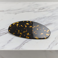 Machete Jumbo Oval Barrette, Dark Tortoise