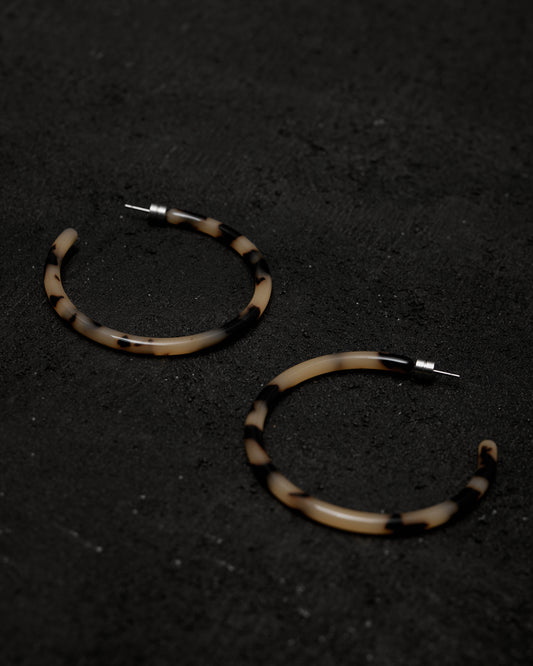 Machete Large Hoops, Blonde Tortoise