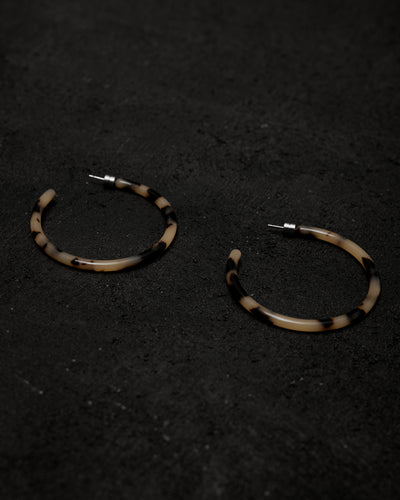 Machete Large Hoops, Blonde Tortoise