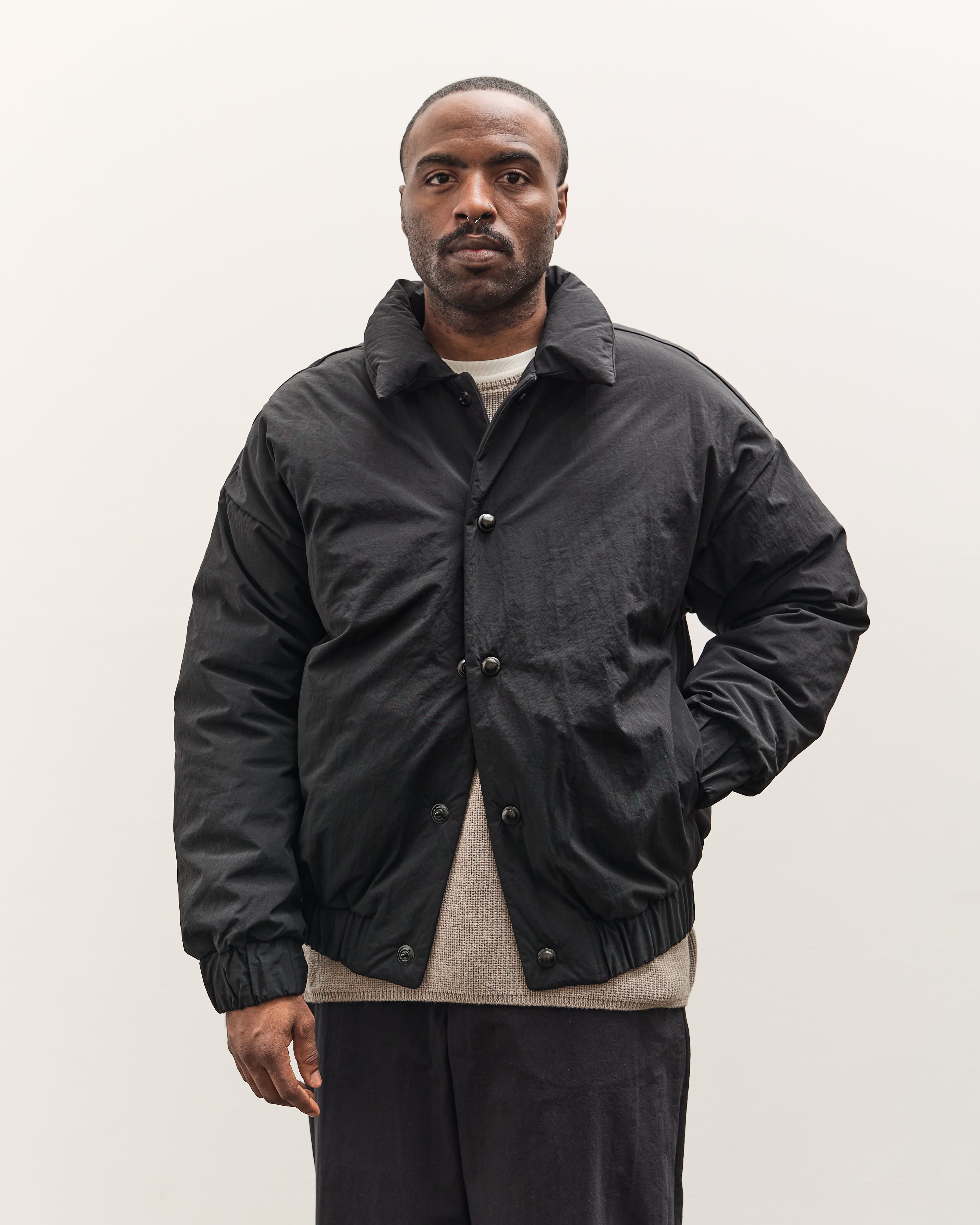 MAN-TLE R19D6 Double Down Blouson, Black – Glasswing