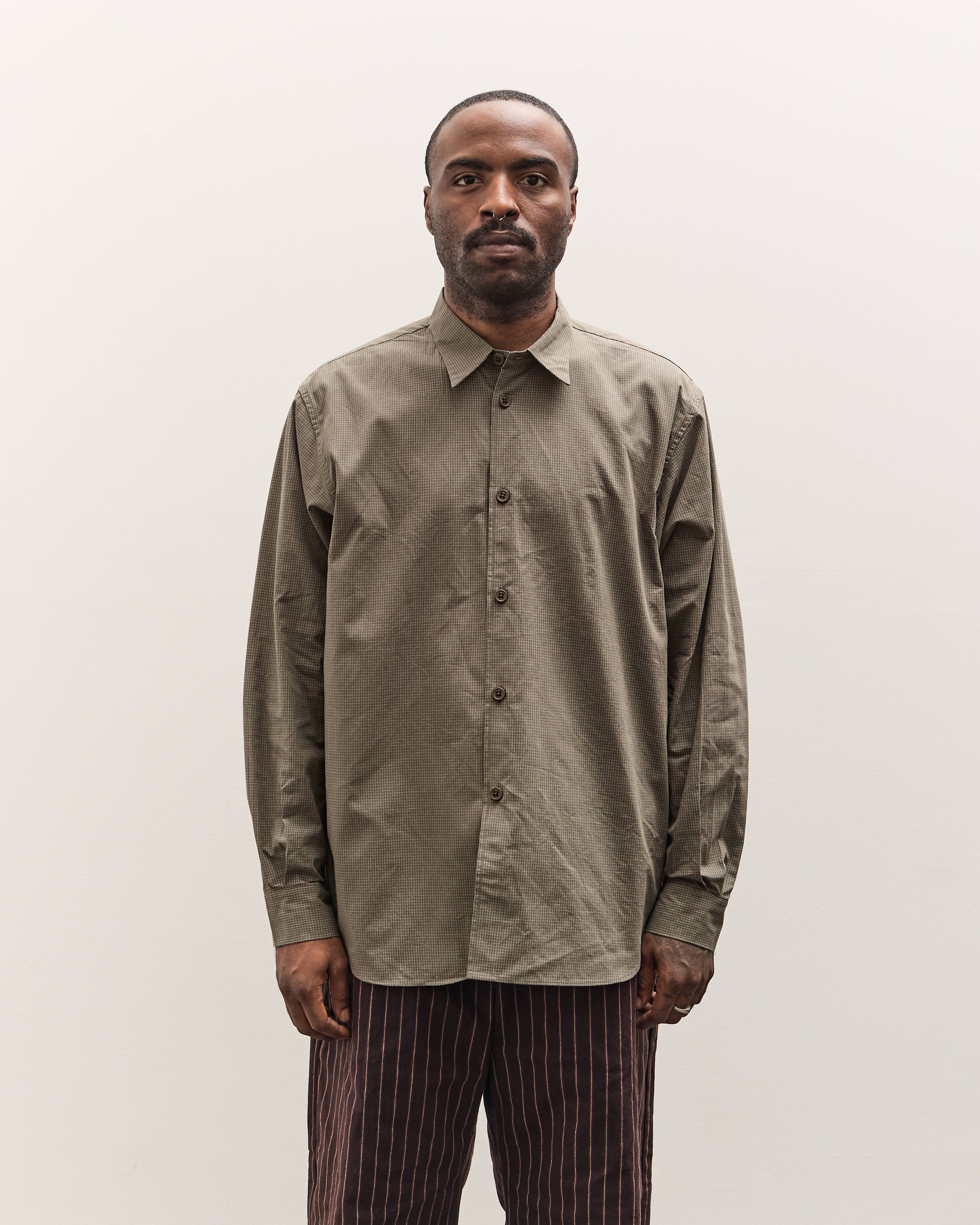 MAN-TLE R19S8 Weather Shirt Unisex, Historic Grid – Glasswing