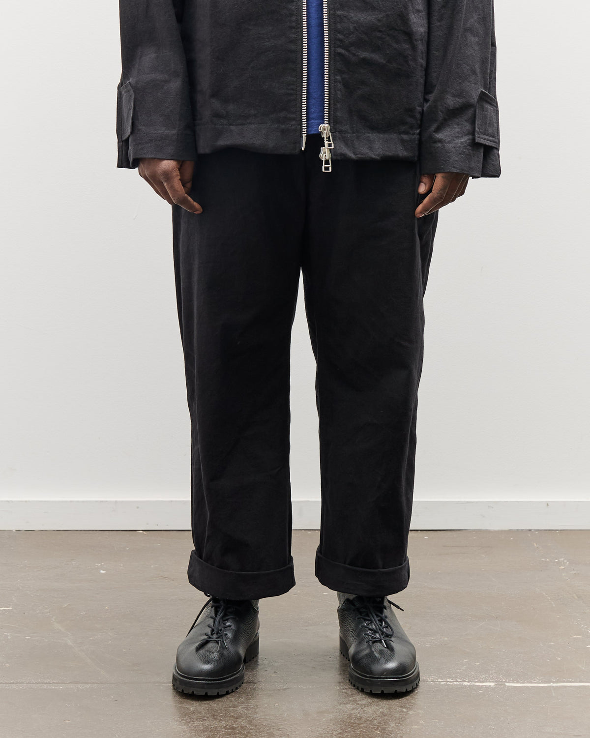 MAN-TLE R0P4 Wide Pants, Black Wax – Glasswing
