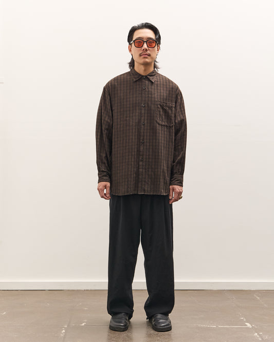 Mark.S Check Dress Shirt, Mud Dye