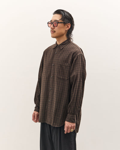 Mark.S Check Dress Shirt, Mud Dye