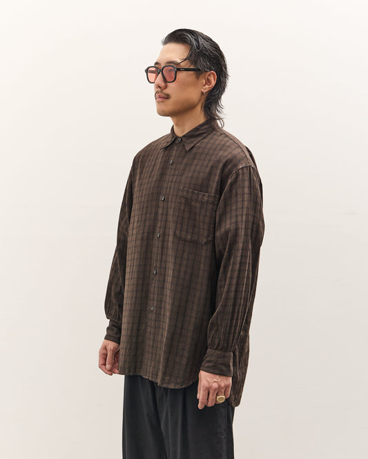 Mark.S Check Dress Shirt, Mud Dye