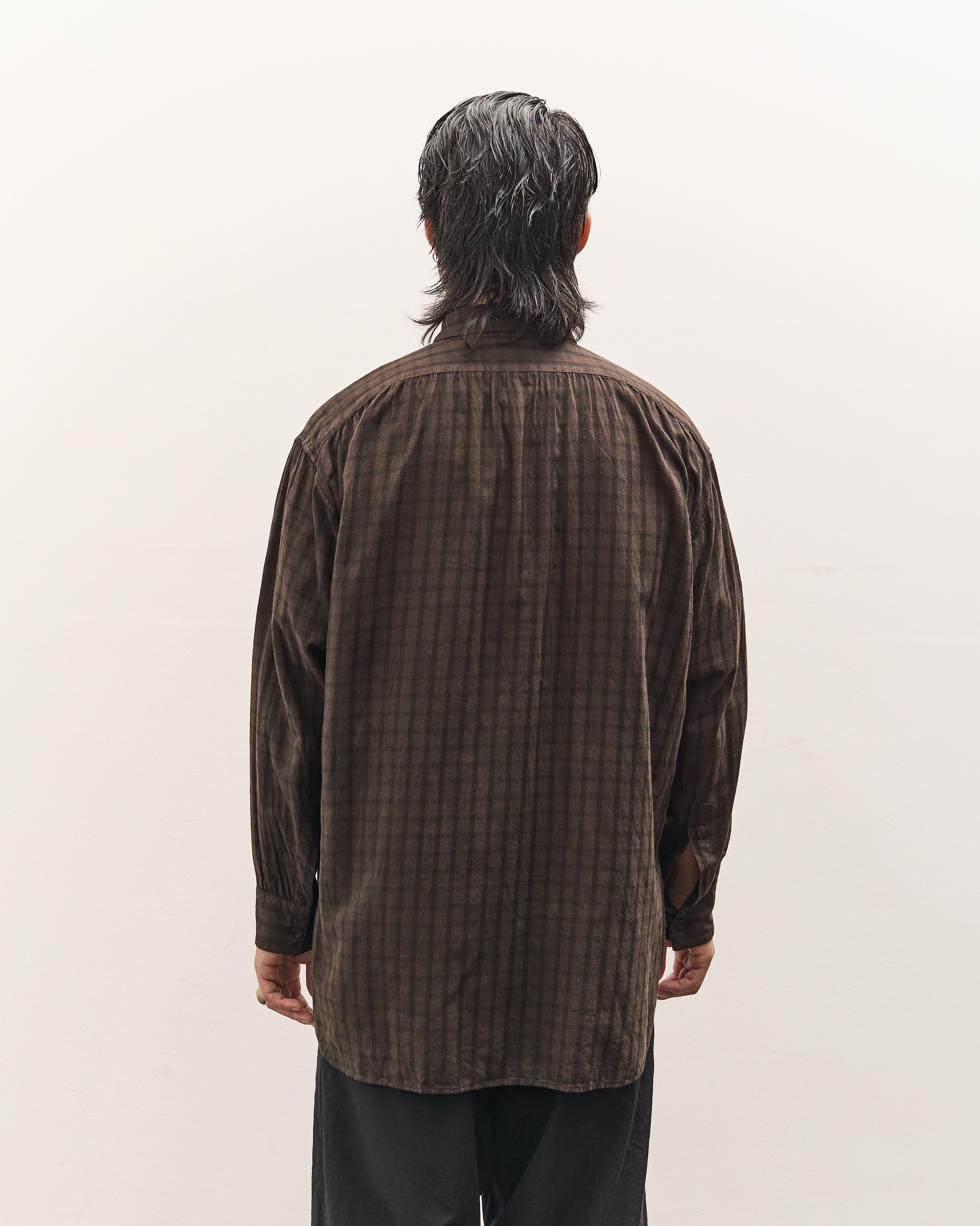 Mark.S Check Dress Shirt, Mud Dye – Glasswing