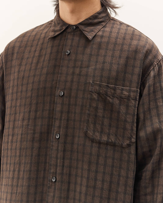 Mark.S Check Dress Shirt, Mud Dye