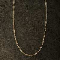 Maslo Drawn Cable Chain Necklace, Gold