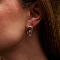 Maslo Linked Earrings, Silver