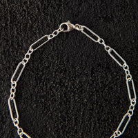 Maslo Long and Short Chain Bracelet, Silver