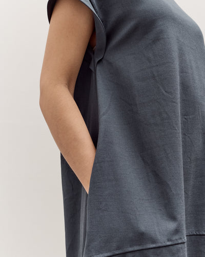 Mijeong Park Balloon Maxi Dress, Blue Gray