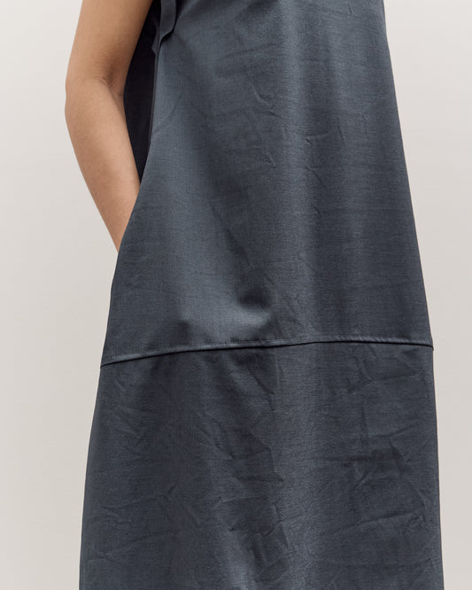 Mijeong Park Balloon Maxi Dress, Blue Gray